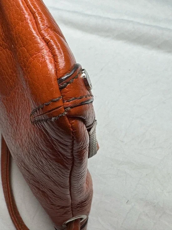 Tignanello Orange Pebbled Leather Crossbody Bag - Picture 12 of 12